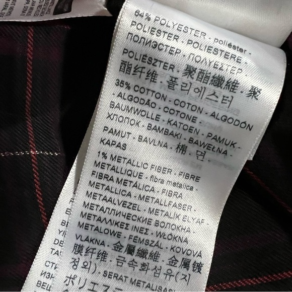 Levi's Plaid Boyfriend Fit Button Up Silver Metallic Shirt LIKE NEW Medium - Picture 7 of 10